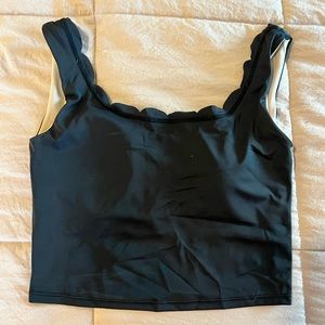 Small black scallop top kortni jeane GUC for straps being altered